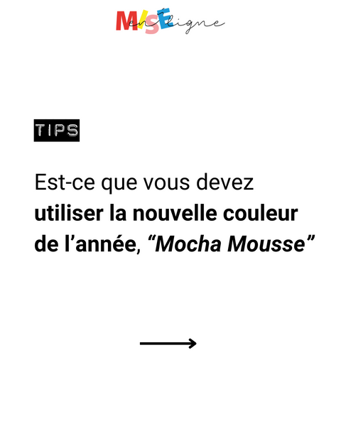 Est-ce que vous devez utiliser la nouvelle couleur de l’année 2025, “Mocha Mousse”?