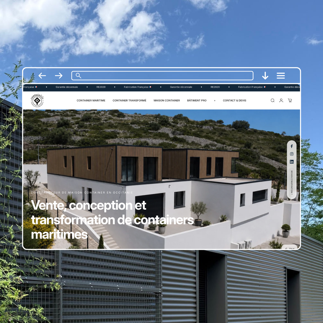 Refonte du site internet de Contain Life en Occitanie